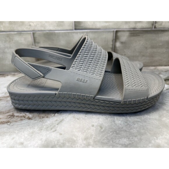 REEF Women's Water Vista Fog Back Strap Size 8 espadrille Style Platform Comfrot - Picture 2 of 8